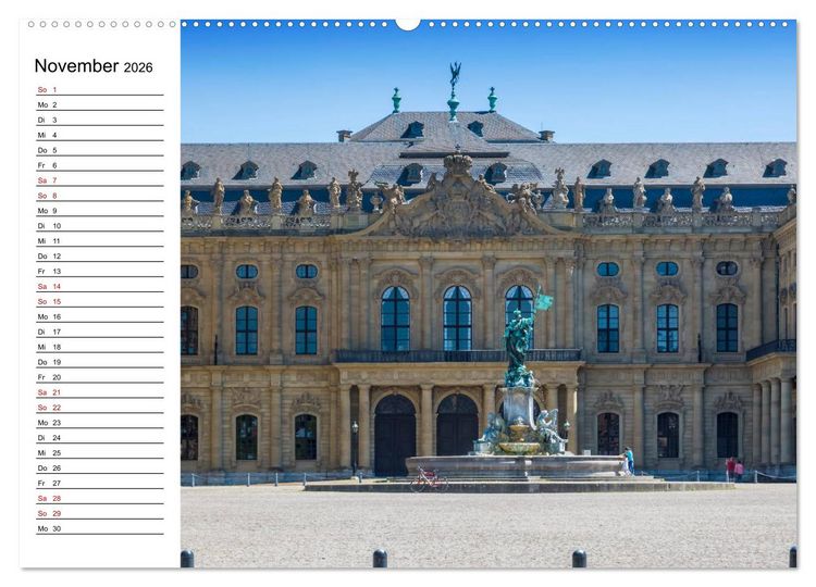 Produktbild: W&Uuml;RZBURG Historisches Stadtherz (hochwertiger Premium Wandkalender 2026 DIN A2 quer), Kunstdruck in Hochglanz