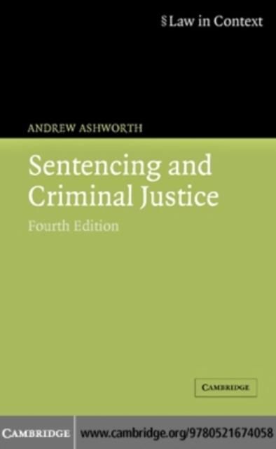 Produktbild: Sentencing and Criminal Justice