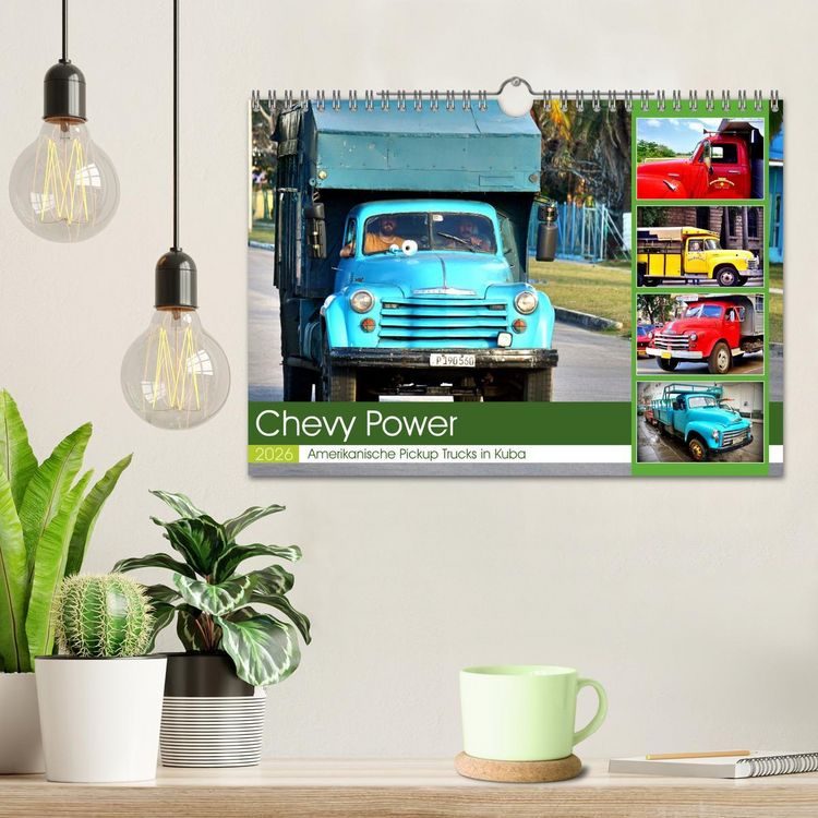 Produktbild: CHEVY POWER - Amerikanische Pickup Trucks in Kuba (Wandkalender 2026 DIN A4 quer), CALVENDO Monatskalender