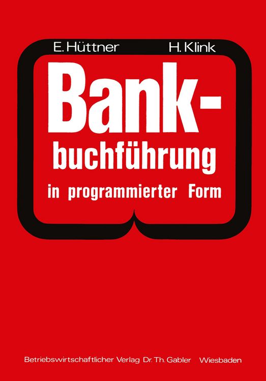 Produktbild: Bankbuchf&uuml;hrung in programmierter Form