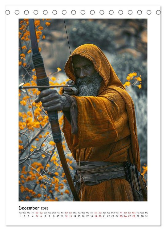 Produktbild: The Timeless Art of Archery (Desk Calendar 2026 DIN A5 portrait), CALVENDO 12 Month DeskCalendar