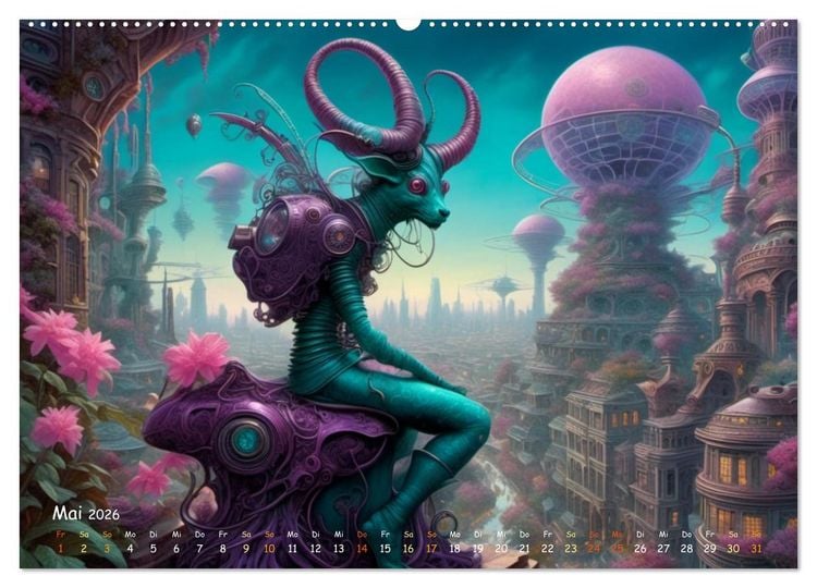 Produktbild: unm&ouml;gliche Traumwelten (Wandkalender 2026 DIN A2 quer), CALVENDO Monatskalender