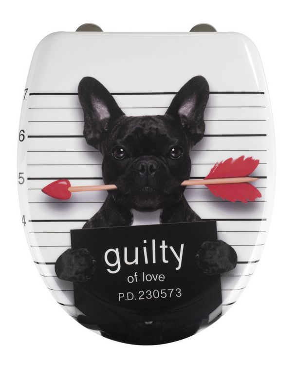 Produktbild: Premium WC-Sitz Mod. Guilty Dog, aus antibakteriellem Duroplast