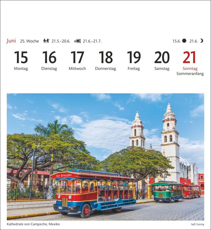Produktbild: Traumziele Sehnsuchtskalender 2026 - Wochenkalender mit 53 Postkarten