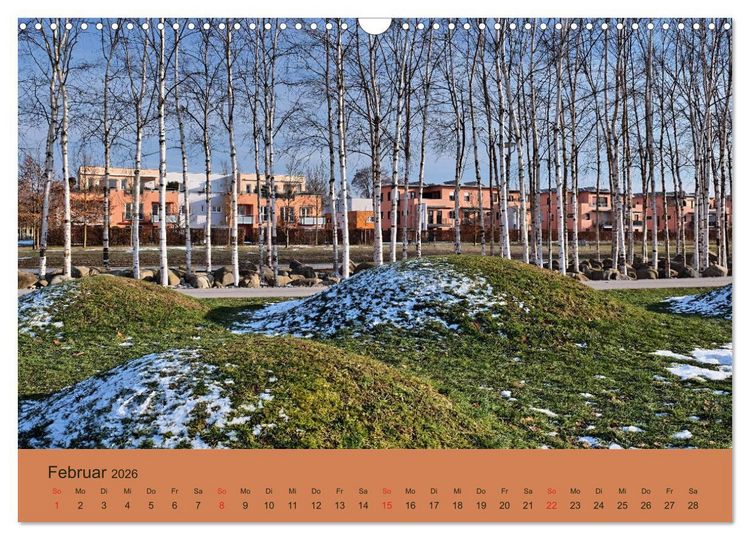 Produktbild: Stressfreie Zone! Parks und gr&uuml;ne Oasen in Augsburg (Wandkalender 2026 DIN A3 quer), CALVENDO Monatskalender