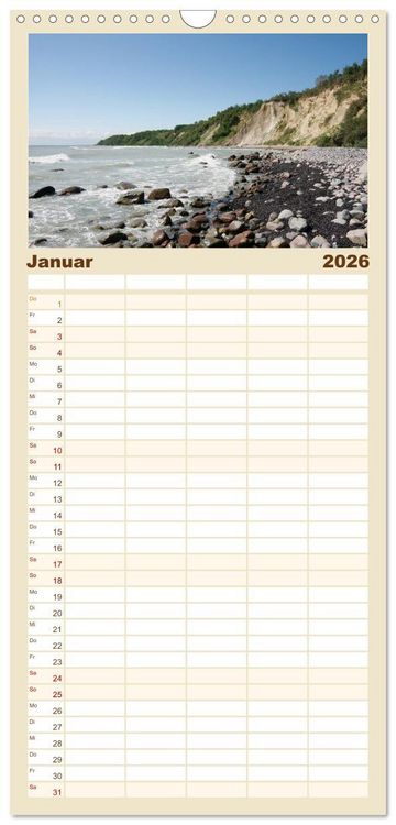 Produktbild: Familienplaner 2026 - R&uuml;gen PUR mit 5 Spalten (Wandkalender, 21 x 45 cm) CALVENDO
