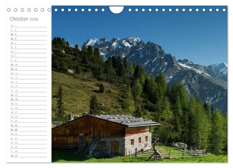 Produktbild: Wundervolle Pl&auml;tze in S&uuml;dtirol (Wandkalender 2026 DIN A4 quer), CALVENDO Monatskalender