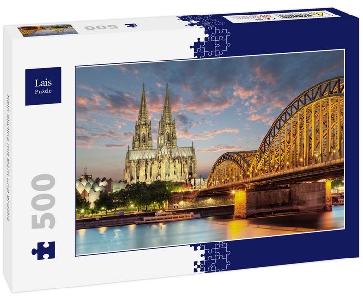 Produktbild: Lais Puzzle K&ouml;ln Skyline mit Dom und Br&uuml;cke 500 Teile
