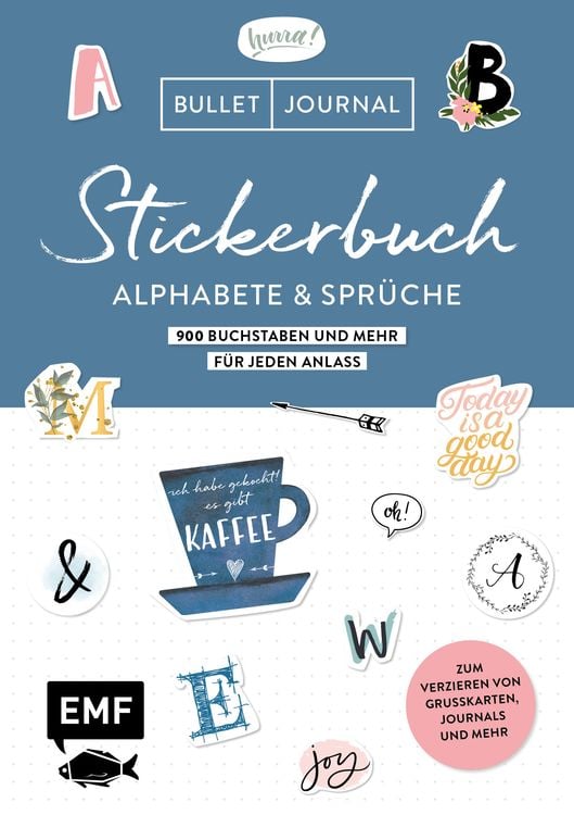 Produktbild: Bullet Journal – Stickerbuch Alphabete und Sprüche: 1000 Buchstaben und mehr für jeden Anlass
