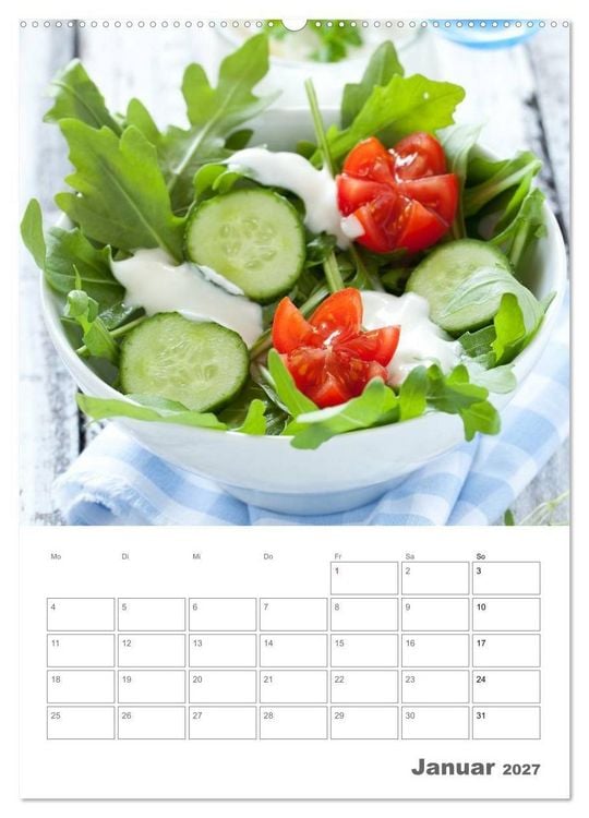 Produktbild: Herzhaft - S&uuml;&szlig; / Mein K&uuml;chenplaner (hochwertiger Premium Wandkalender 2027 DIN A2 hoch), Kunstdruck in Hochglanz