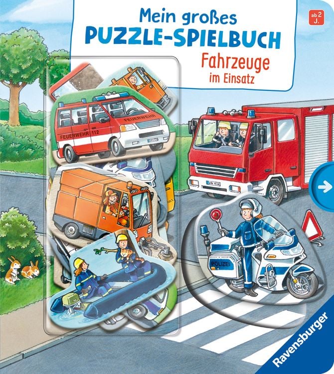 Produktbild: Mein großes Puzzle-Spielbuch - Fahrzeuge im Einsatz