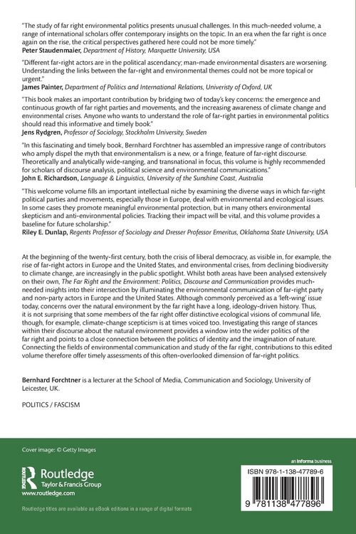 Produktbild: The Far Right and the Environment