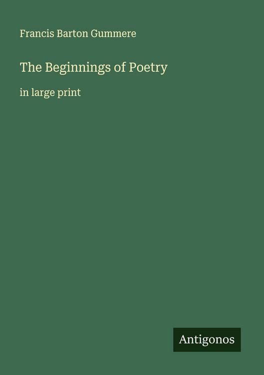Produktbild: The Beginnings of Poetry