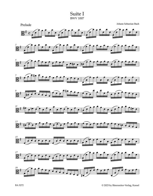 Produktbild: Sechs Suiten f&uuml;r Violoncello solo BWV 1007-1012 (eingerichtet f&uuml;r Viola solo)
