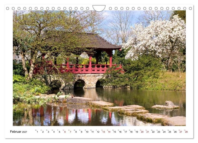 Produktbild: Japanische G&auml;rten in Deutschland (Wandkalender 2027 DIN A4 quer), CALVENDO Monatskalender