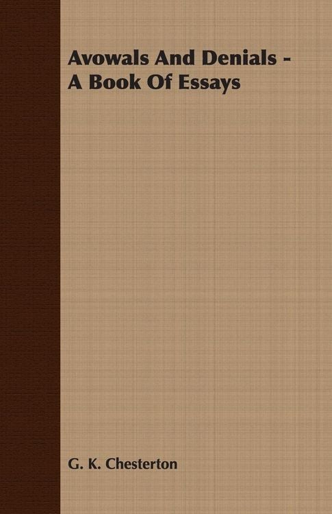 Produktbild: Avowals and Denials - A Book of Essays