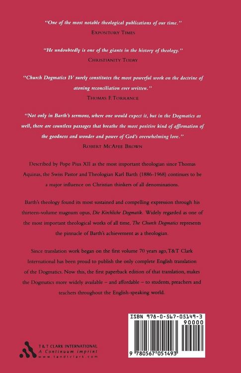 Produktbild: Church Dogmatics The Doctrine of Reconciliation, Volume 4, Part 3.2