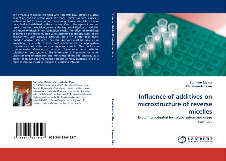 Produktbild: Influence of additives on microstructure of reverse micelles