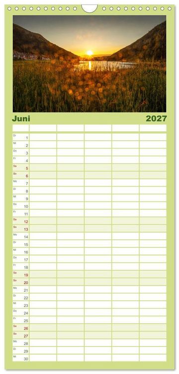 Produktbild: Familienplaner 2027 - Ultental - Ein Jahr in Bildern mit 5 Spalten (Wandkalender, 21 x 45 cm) CALVENDO