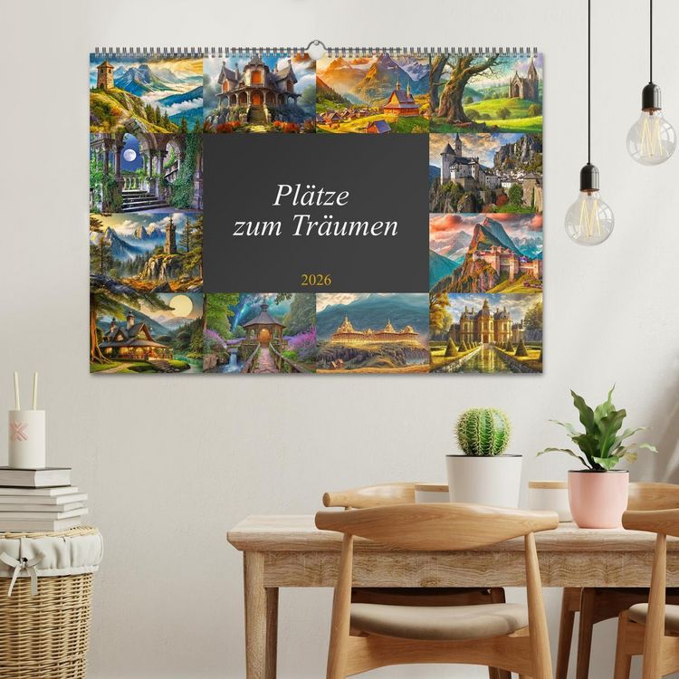 Produktbild: Pl&auml;tze zum Tr&auml;umen (Wandkalender 2026 DIN A2 quer), CALVENDO Monatskalender