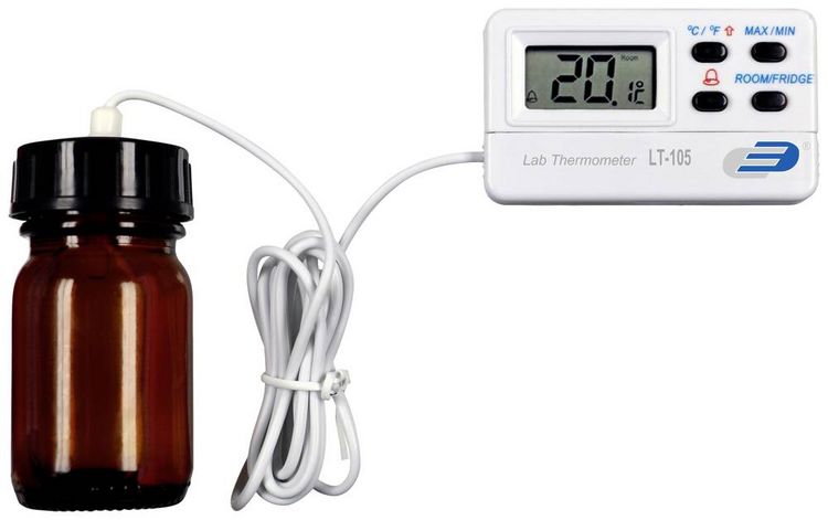 Produktbild: TFA Dostmann 31.1049.02.K K&uuml;hl-/Gefrierschrank-Thermometer kalibriert (ISO) Kabelsensor