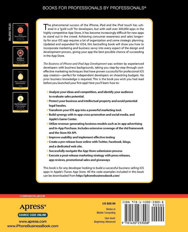 Produktbild: The Business of iPhone and iPad App Development
