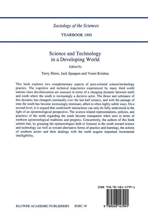 Produktbild: Science and Technology in a Developing World