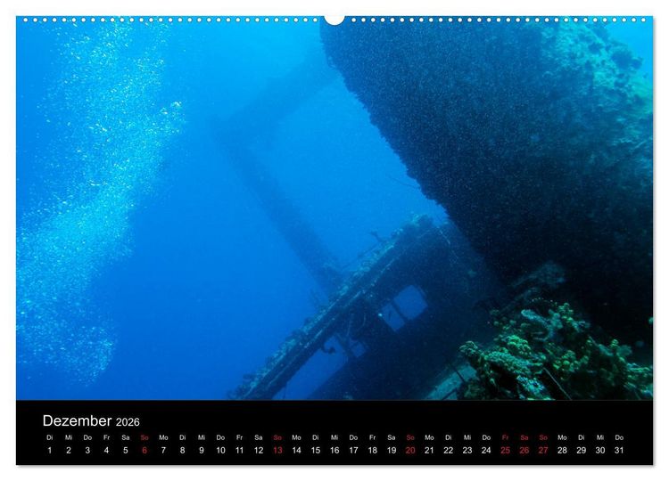Produktbild: Abu Nuhas - Wracks im Roten Meer (Wandkalender 2026 DIN A2 quer), CALVENDO Monatskalender