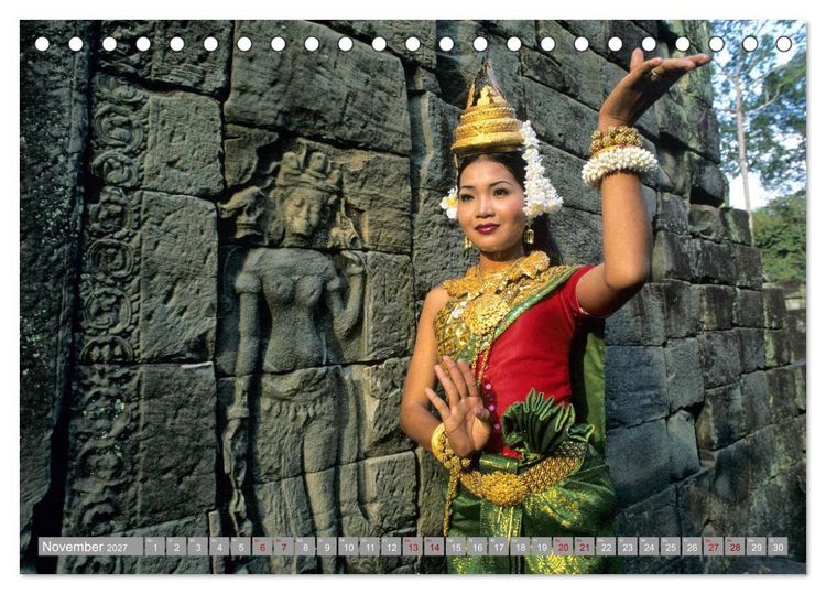 Produktbild: KAMBODSCHA - Im Reich der Khmer (Tischkalender 2027 DIN A5 quer), CALVENDO Monatskalender