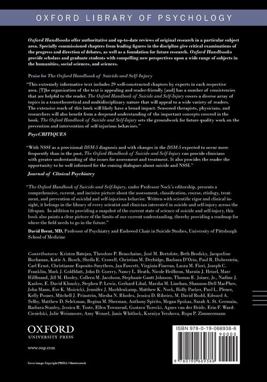 Produktbild: The Oxford Handbook of Suicide and Self-Injury