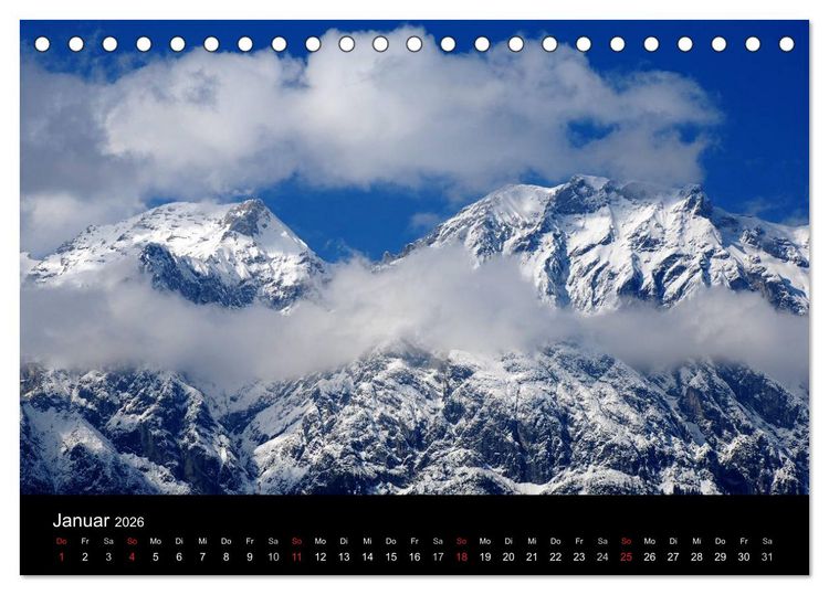 Produktbild: Berge, T&auml;ler & Seen (Tischkalender 2026 DIN A5 quer), CALVENDO Monatskalender