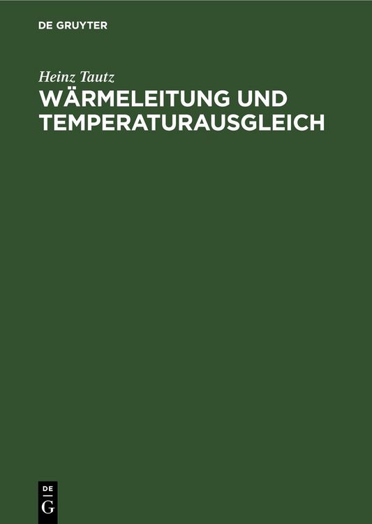 Produktbild: W&auml;rmeleitung und Temperaturausgleich