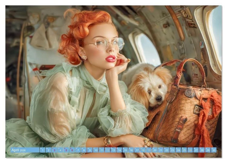 Produktbild: Retro &Auml;sthetik &ndash; Pin-up Girls (Wandkalender 2026 DIN A3 quer), CALVENDO Monatskalender