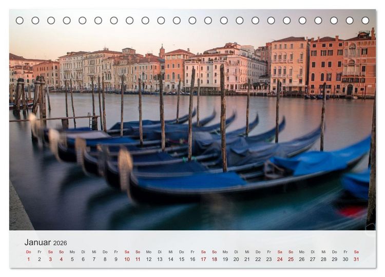 Produktbild: Venedig - Romantische Stadt am Canal Grande (Tischkalender 2026 DIN A5 quer), CALVENDO Monatskalender