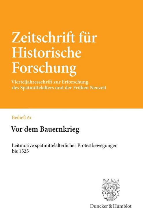 Produktbild: Vor dem Bauernkrieg