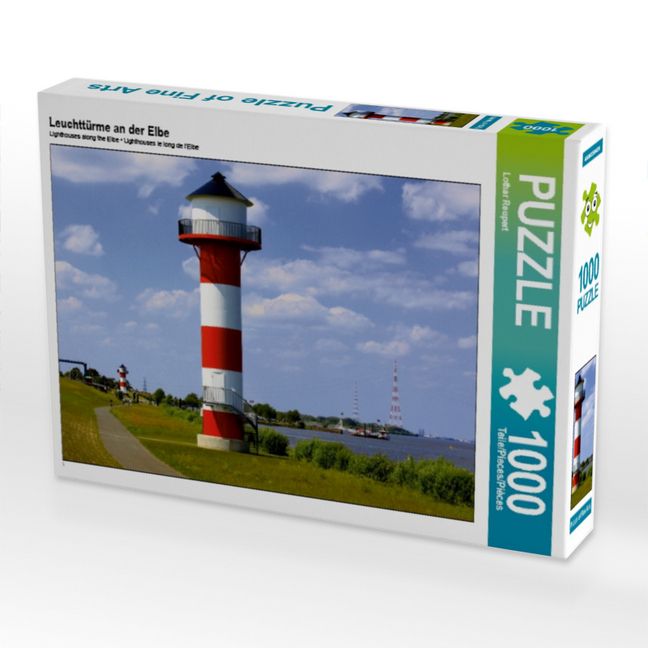 Produktbild: CALVENDO Puzzle Leuchtt&uuml;rme an der Elbe | 1000 Teile Lege-Gr&ouml;&szlig;e 64x48cm Foto-Puzzle f&uuml;r gl&uuml;ckliche Stunden