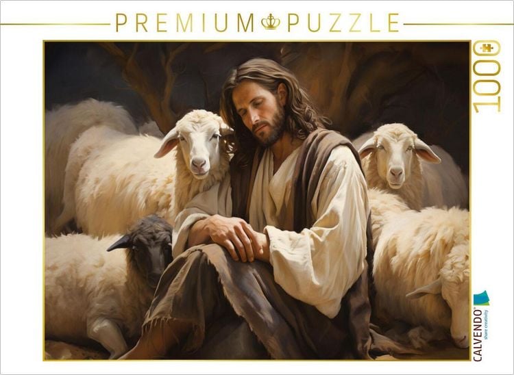 Produktbild: CALVENDO Puzzle Der gute Hirte - Jesus Christus - Bibel | 1000 Teile Lege-Gr&ouml;&szlig;e 64x48cm Foto-Puzzle f&uuml;r gl&uuml;ckliche Stunden