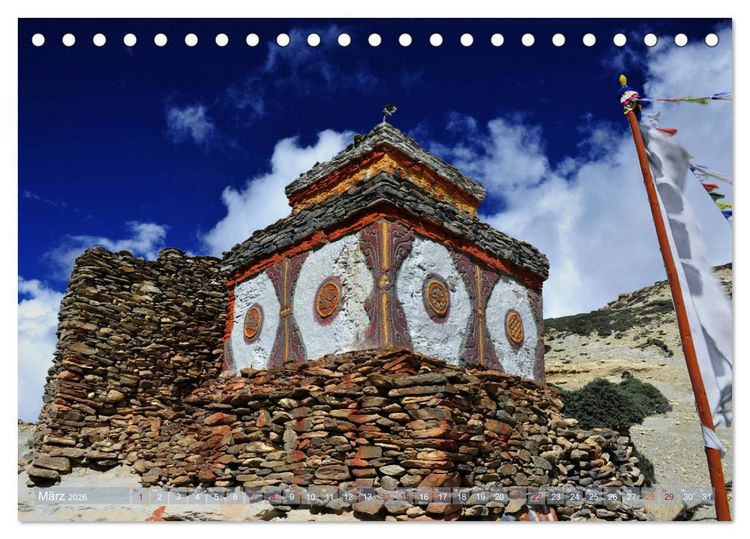 Produktbild: Stupas &ndash; Buddhistische Sakralbauten 2026 (Tischkalender 2026 DIN A5 quer), CALVENDO Monatskalender