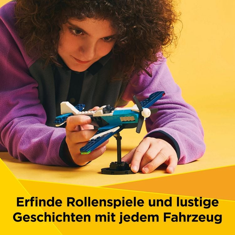 Produktbild: LEGO Creator 3in1 Flieger: Rennflugzeug - Jet oder Hubschrauber 31160
