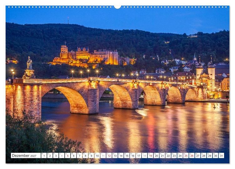 Produktbild: Baden-W&uuml;rttemberg - Heidelberg (Wandkalender 2027 DIN A2 quer), CALVENDO Monatskalender