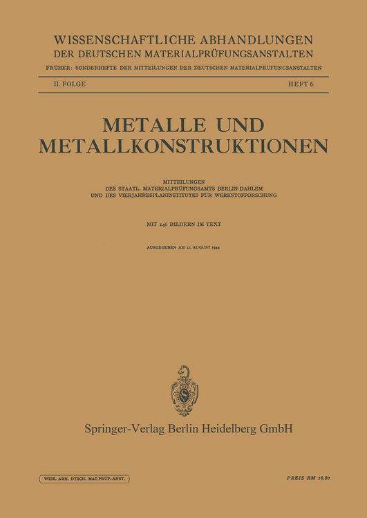 Produktbild: Metalle und Metallkonstruktionen