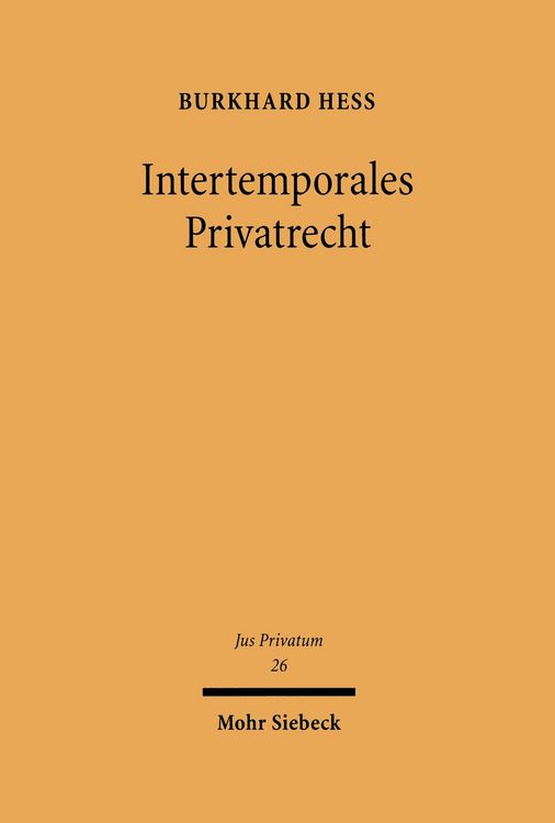 Produktbild: Intertemporales Privatrecht