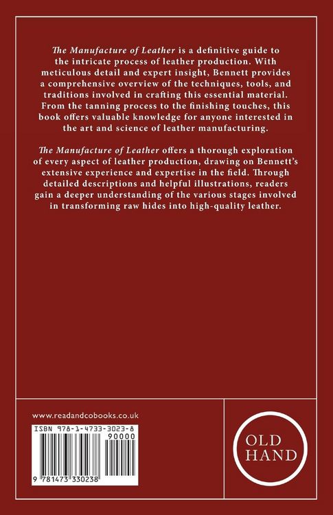 Produktbild: The Manufacture of Leather