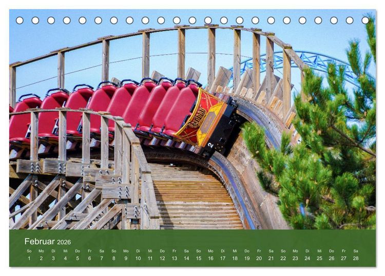 Produktbild: Abenteuer Achterbahn (Tischkalender 2026 DIN A5 quer), CALVENDO Monatskalender