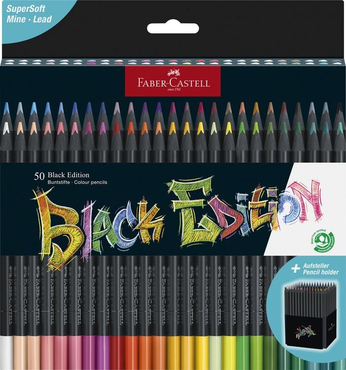 Produktbild: Faber-Castell Buntstifte Black Edition 50er Set