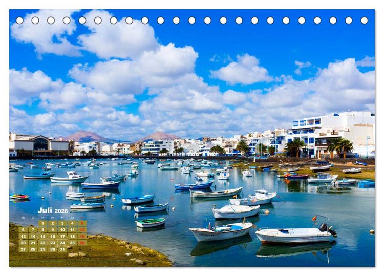 Produktbild: Lanzarote - Land der schwarzen Erde (Tischkalender 2026 DIN A5 quer), CALVENDO Monatskalender
