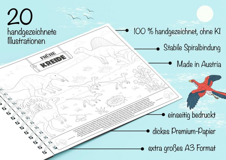 Produktbild: Mein extra gro&szlig;es Malbuch - Dinosaurier