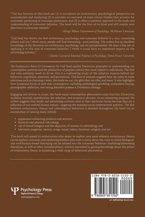 Produktbild: The Evolutionary Bases of Consumption