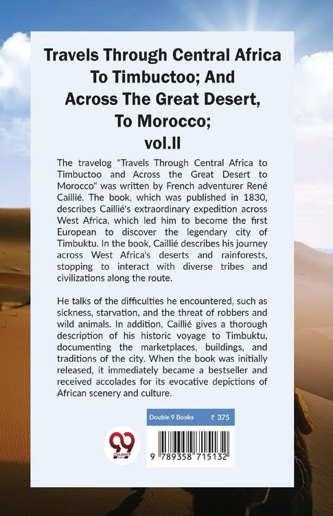 Produktbild: Travels Through Central Africa To Timbuctoo; And Across The Great Desert, To Morocco vol.ll