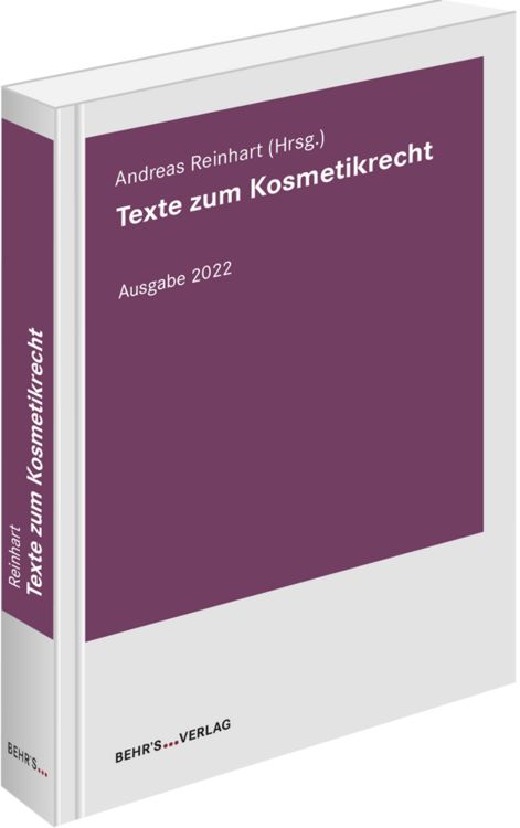 Produktbild: Texte zum Kosmetikrecht 2022